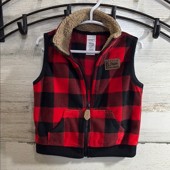 ❤️ PICK 4/$20 Red and Black Kids Vest size 18M - Picture 3 of 4